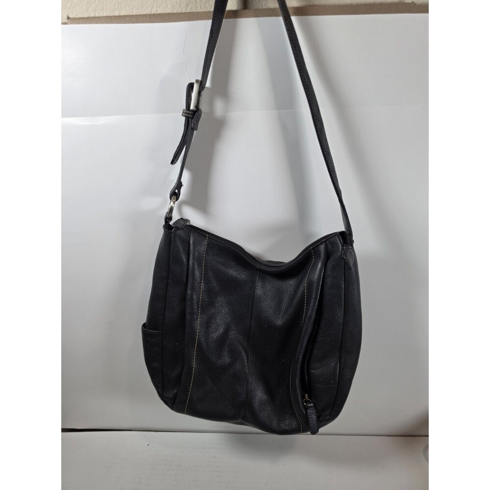 Rolfs Leather Black Shoulder Hobo Purse Handbag Purse